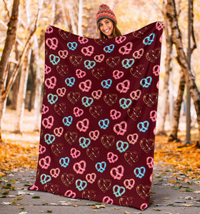 Pretzels Pattern Print Design 05 Premium Blanket