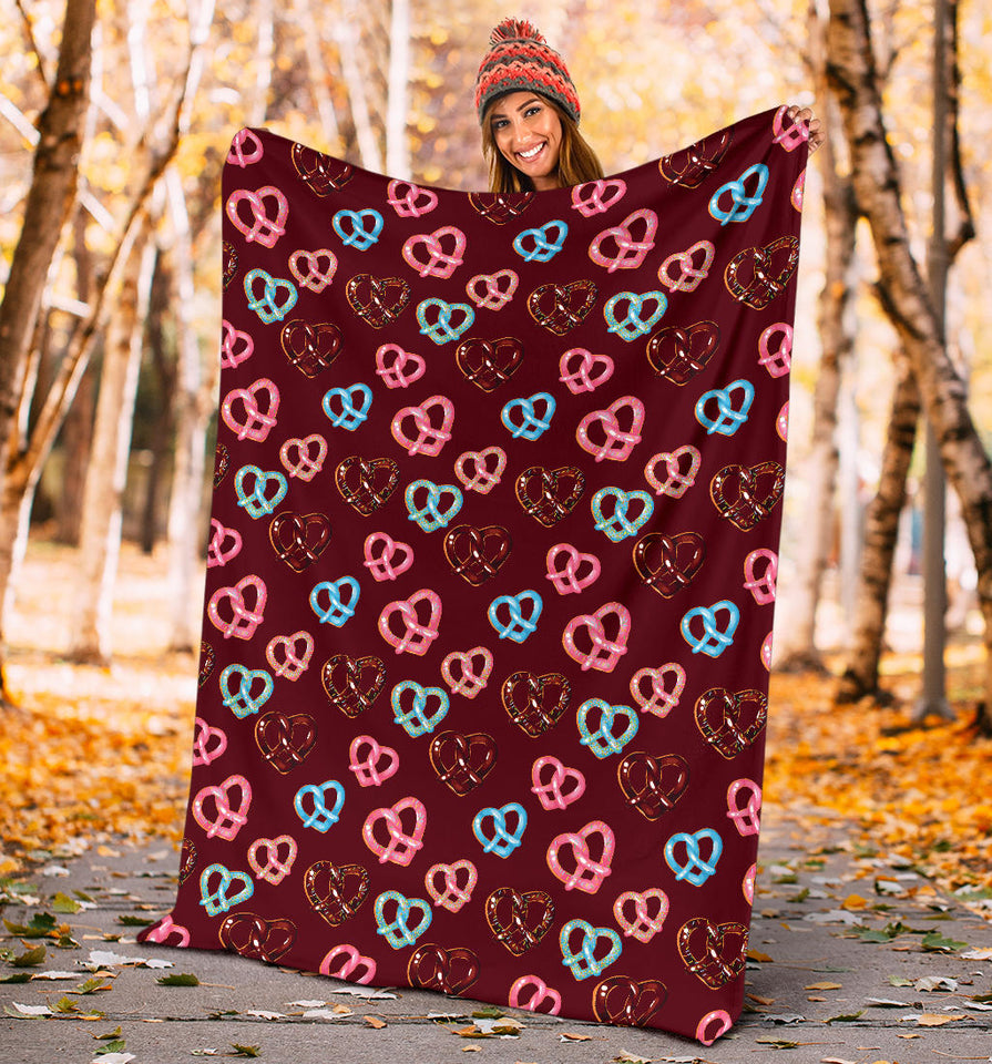 Pretzels Pattern Print Design 05 Premium Blanket