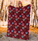 Pretzels Pattern Print Design 05 Premium Blanket