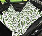 Hand Drawn Sketch Style Green Chili Peppers Pattern Dog Car Seat Covers