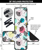 Dragonflies ginkgo leaves pattern Recliner Cover Protector