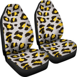 Gray Leopard Print Pattern Universal Fit Car Seat Covers