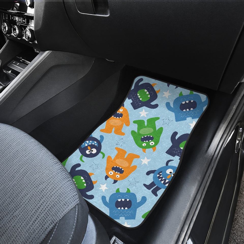 Alien Pattern Print Design 04 Front and Back Car Mats