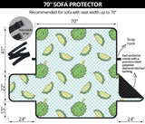 Durian pattern blue background Sofa Cover Protector