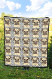 Happy Pug Pattern Premium Quilt