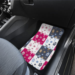 Teddy Bear Pattern Print Design 03 Front Car Mats