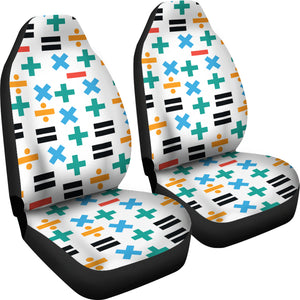 Math Pattern Print Design 05 Universal Fit Car Seat Covers