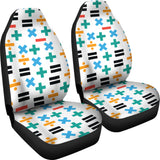 Math Pattern Print Design 05 Universal Fit Car Seat Covers