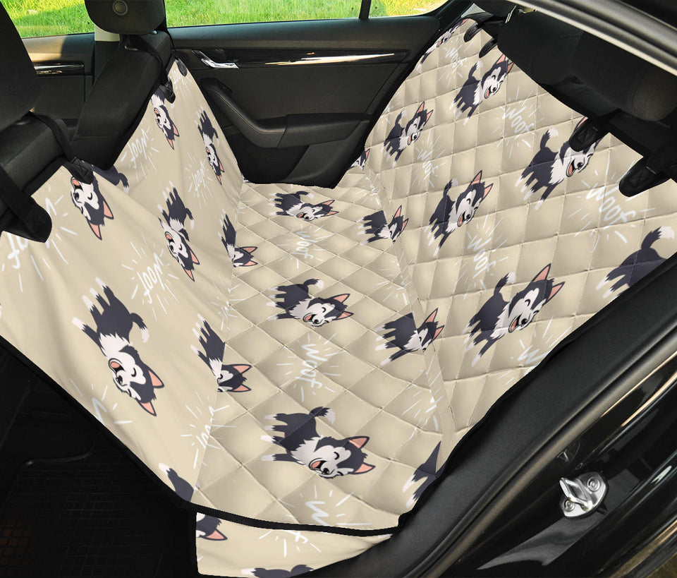 Cute Siberian Husky Dog Car Seat Covers