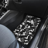 Crow Illustration Pattern Front And Back Car Mats