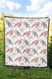 Watercolor Sea Turtle Jellyfish Pattern Premium Quilt