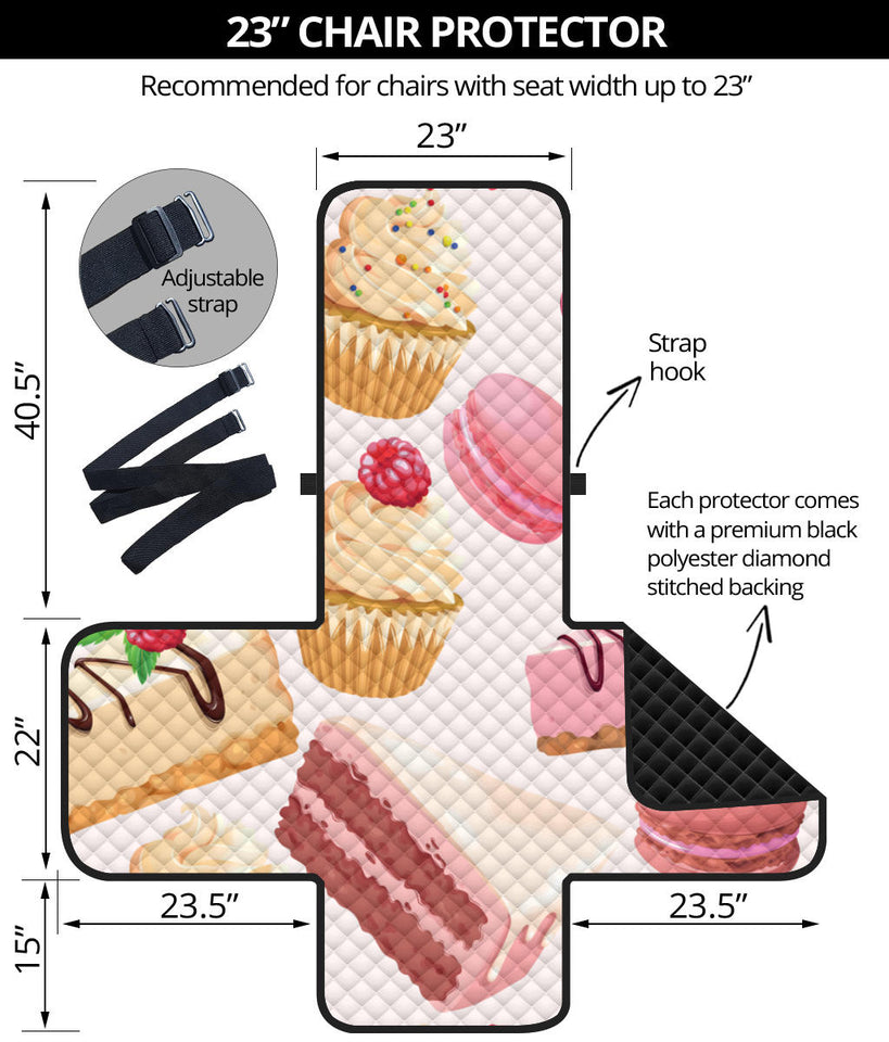 Cake cupcake sweets pattern Chair Cover Protector