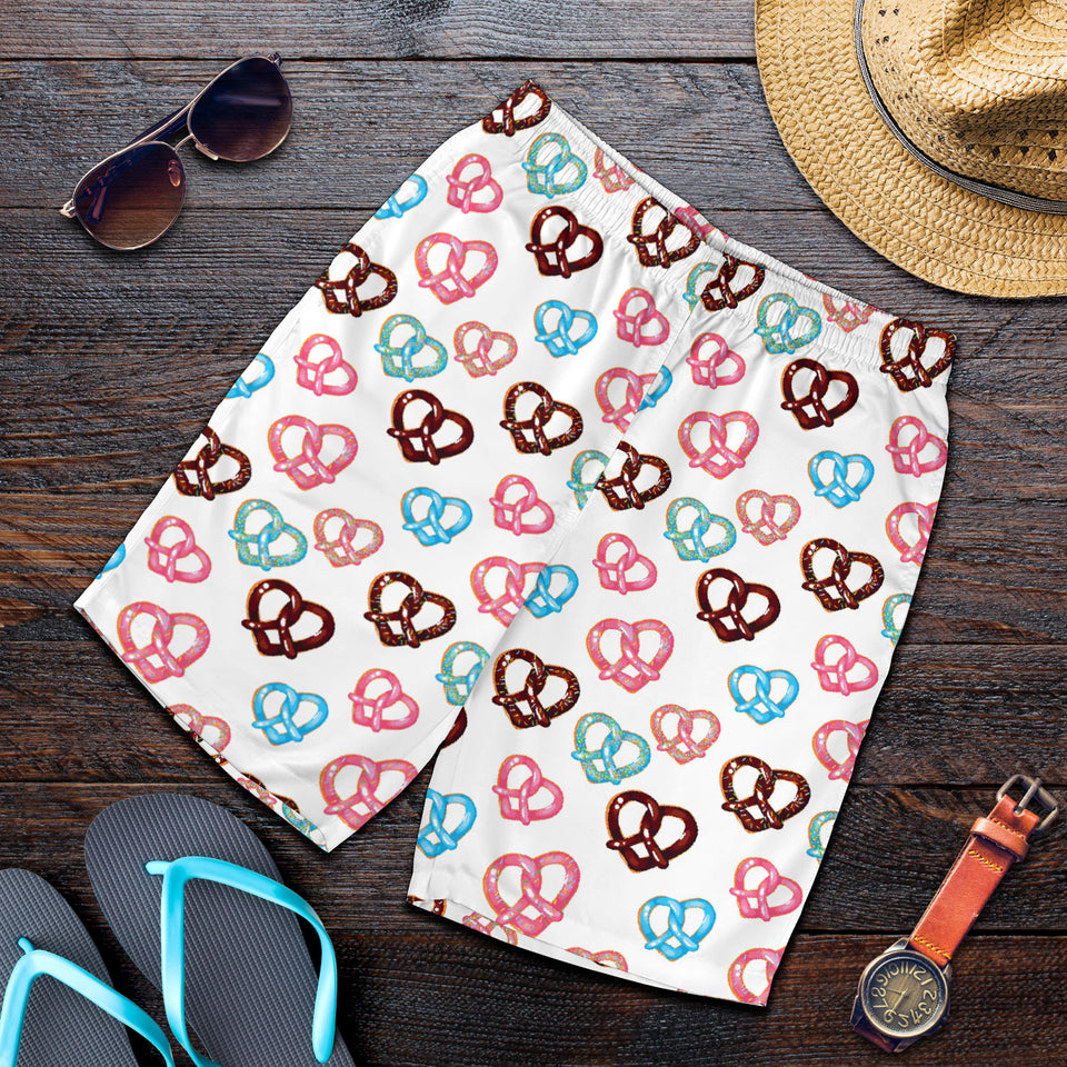 Pretzels Pattern Print Design 04 Men Shorts