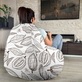 Cocoa Beans Leaves Pattern Bean Bag Cover