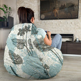 Dragonfly Butterfly Plants Insect Flower Vintage Style Pattern Bean Bag Cover