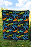 Colorful Shark Premium Quilt