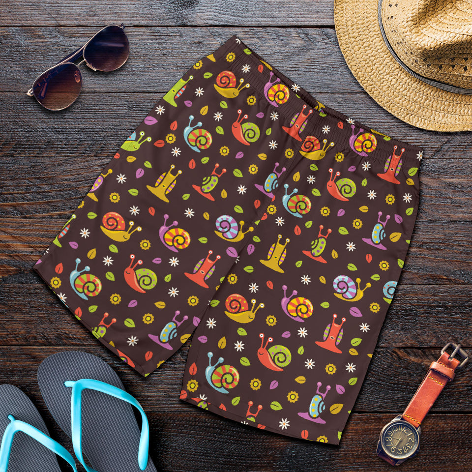 Snail Pattern Print Design 02 Men Shorts