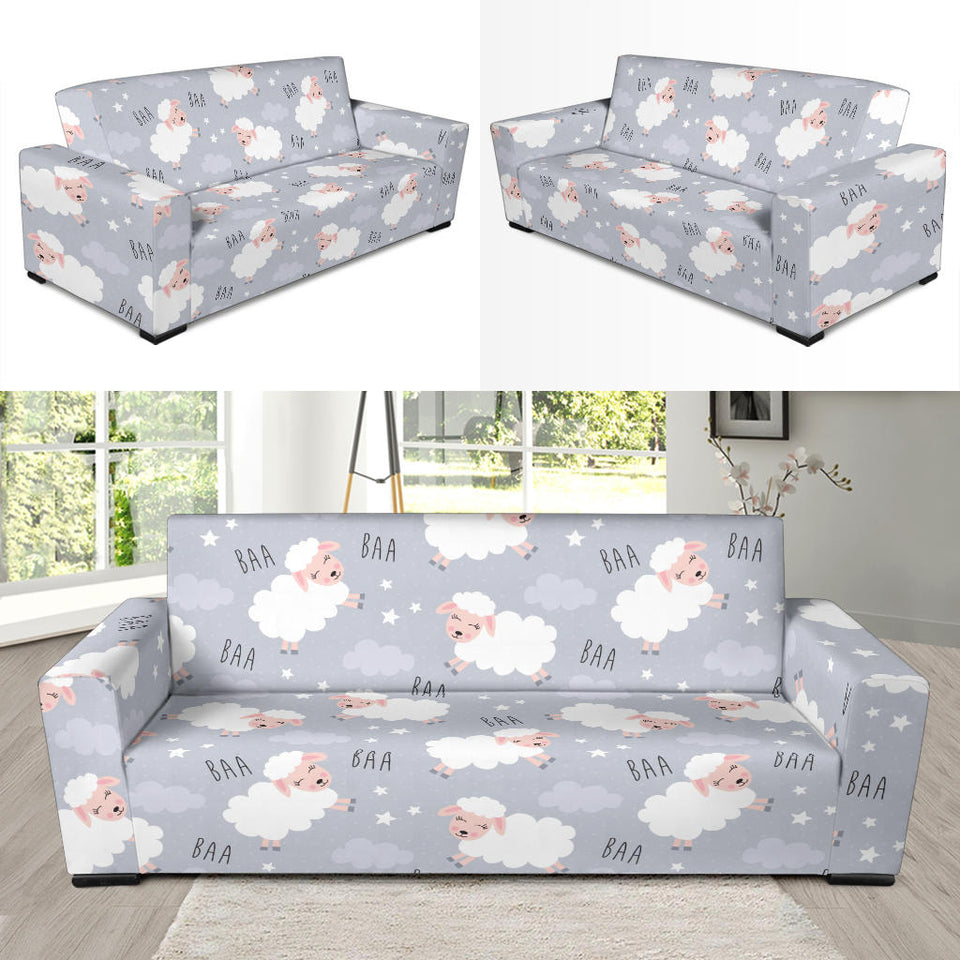 Sweet Dreams Sheep Pattern Sofa Slipcover
