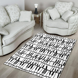 Piano Pattern Print Design 03 Area Rug