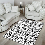 Piano Pattern Print Design 03 Area Rug