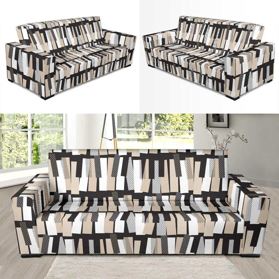 Piano Pattern Print Design 04  Sofa Slipcover