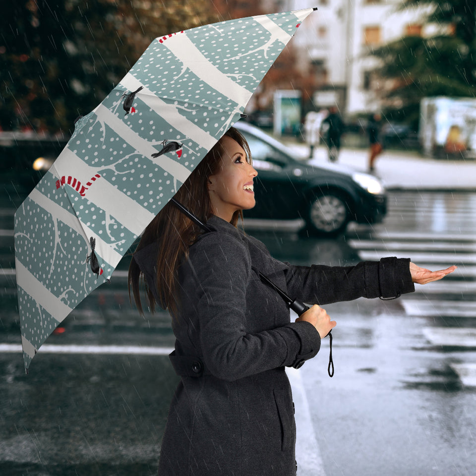 Crows Christmas Hat Scarf Umbrella