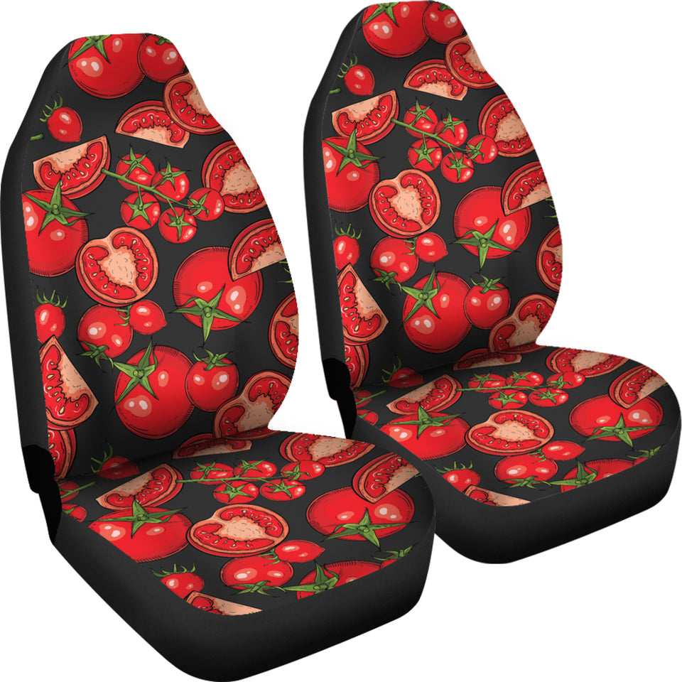 Tomato Black Background  Universal Fit Car Seat Covers