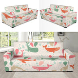 Cute Whale Pattern Sofa Slipcover