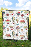 Hot Air Balloon Pattern Premium Quilt