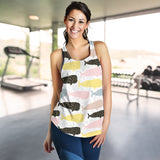 Whale dot pattern Women Racerback Tank Top