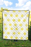 Hand Drawn Sun Pattern Premium Quilt