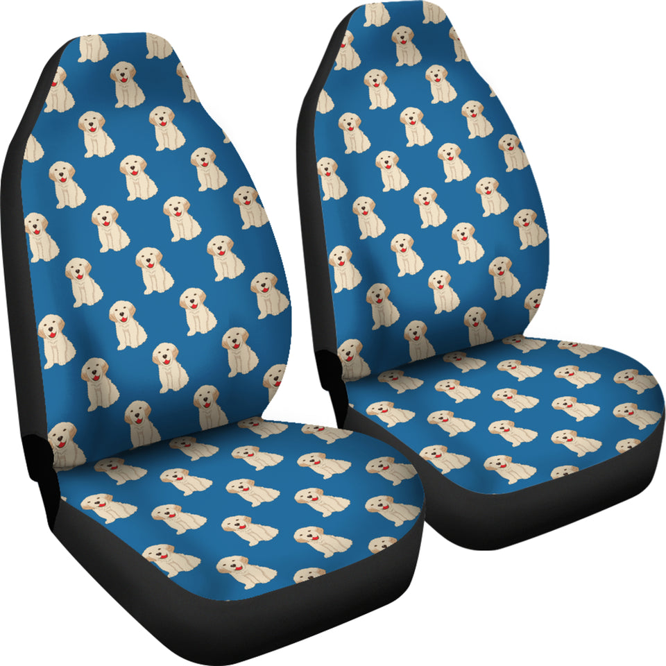 Golden Retriever Pattern Print Design 03 Universal Fit Car Seat Covers