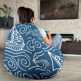 Hand Drawn Sailboat Pattern Bean Bag Cover
