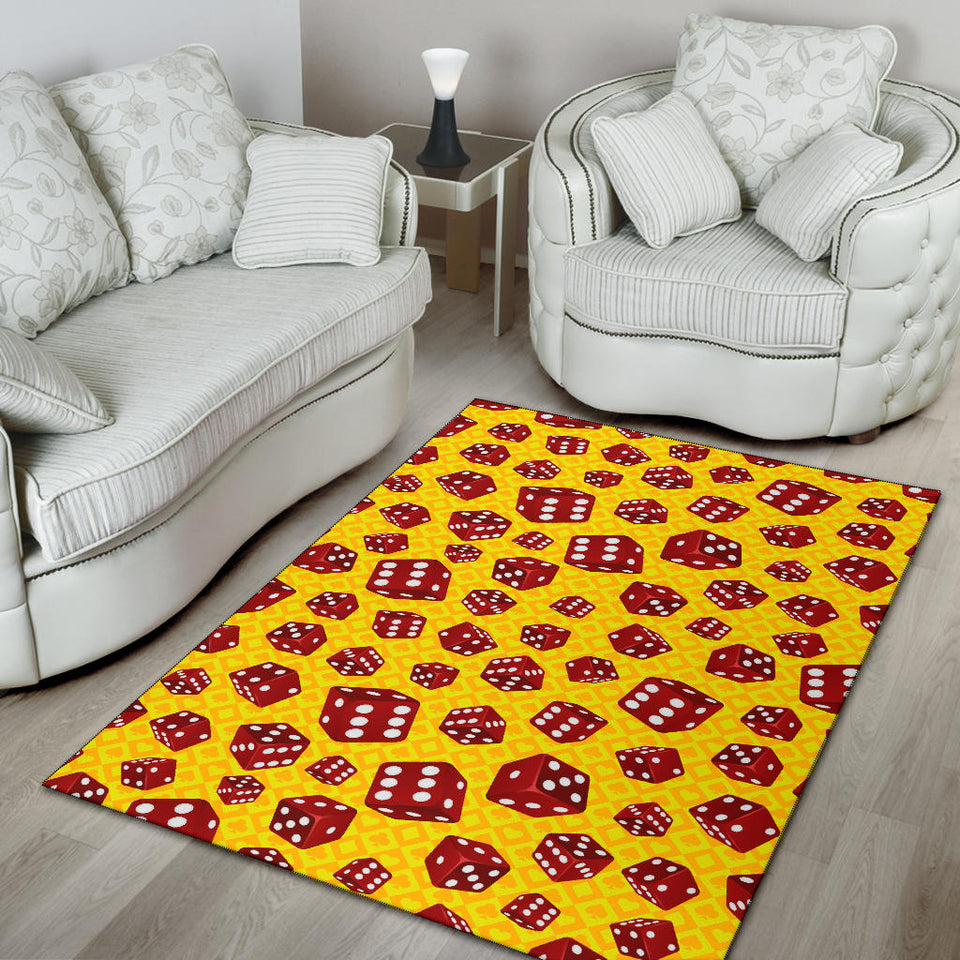 Dice Pattern Print Design 04 Area Rug