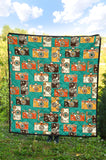 Camera Pattern Print Design 03 Premium Quilt