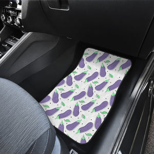 Eggplant Pattern Print Design 05 Front Car Mats