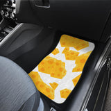 Cheese Slice Pattern Front And Back Car Mats