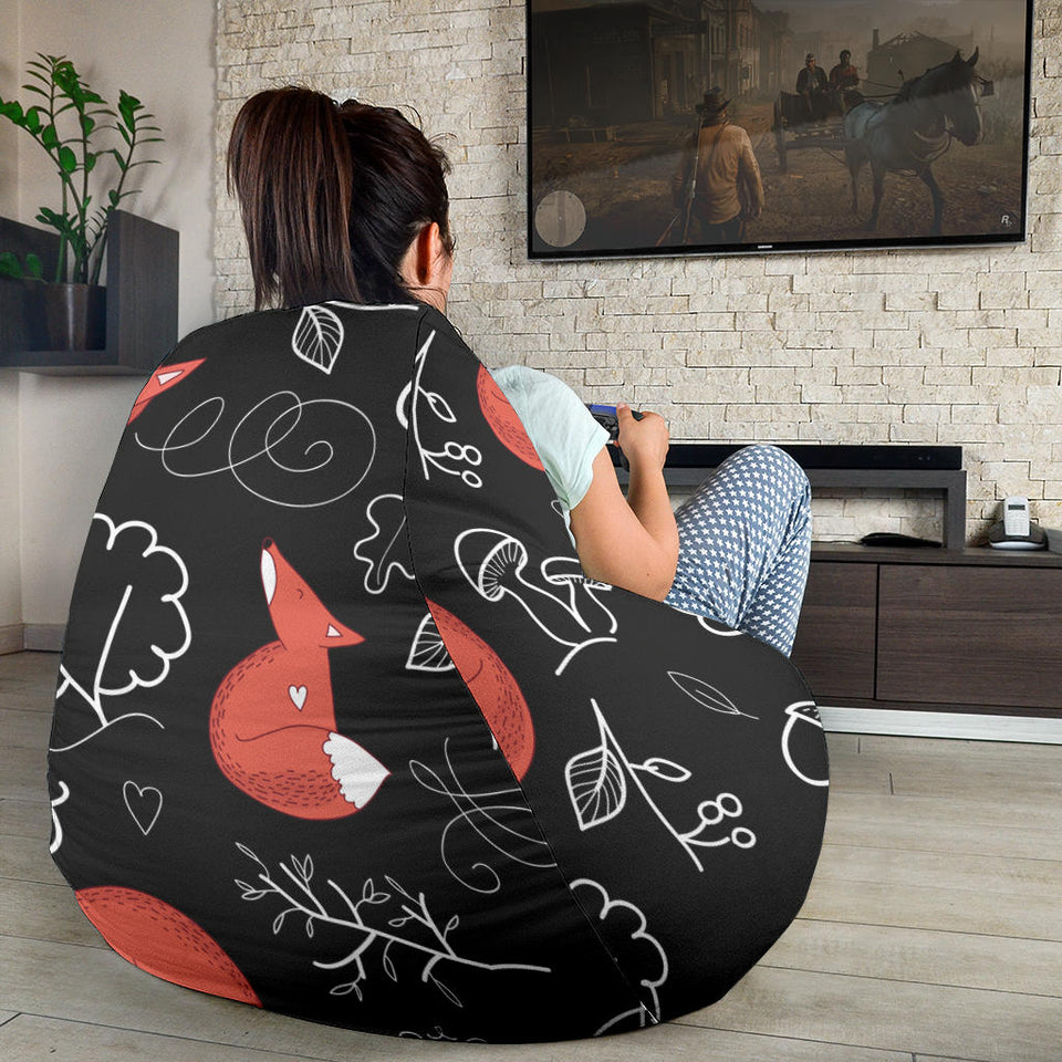 Fox Sleeping Fox Pattern Bean Bag Cover
