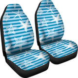 Starfish Blue Blackground  Universal Fit Car Seat Covers