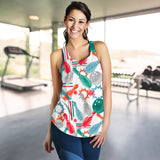 Watercolor bowling pattern Women Racerback Tank Top