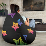 Colorful Star Pattern Bean Bag Cover