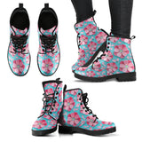 3D Sakura Cherry Blossom Pattern Leather Boots