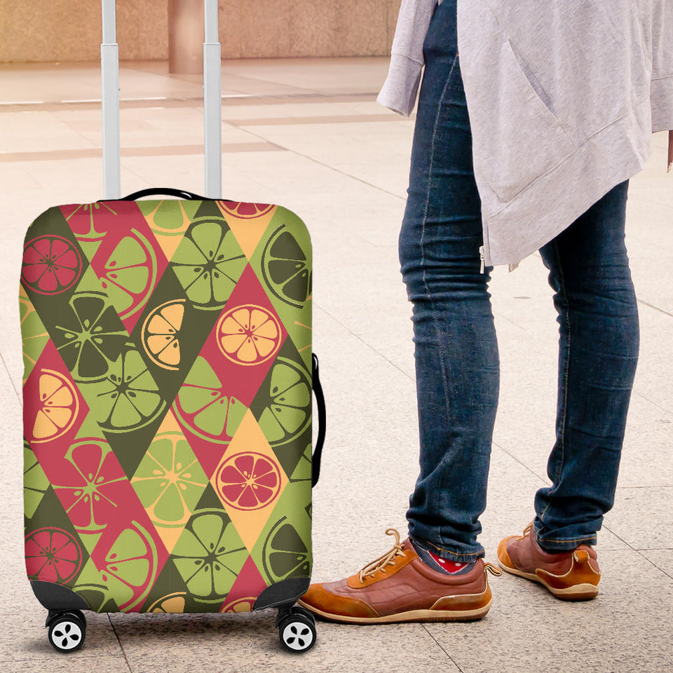 Cool Geometric Lime Pattern Luggage Covers