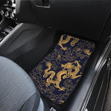 Gold Dragon Pattern Front Car Mats