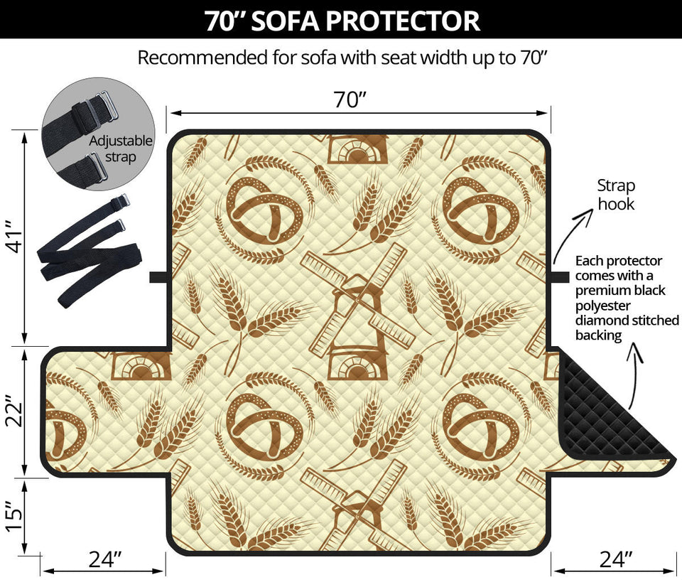 Windmill Wheat pattern Sofa Cover Protector