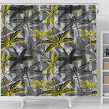 Hand Drawn Dragonfly Pattern Shower Curtain Fulfilled In US