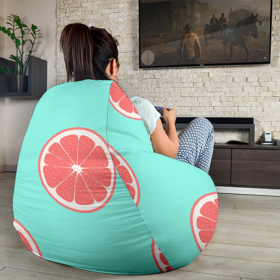 Grapefruit Green Background Bean Bag Cover
