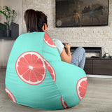 Grapefruit Green Background Bean Bag Cover