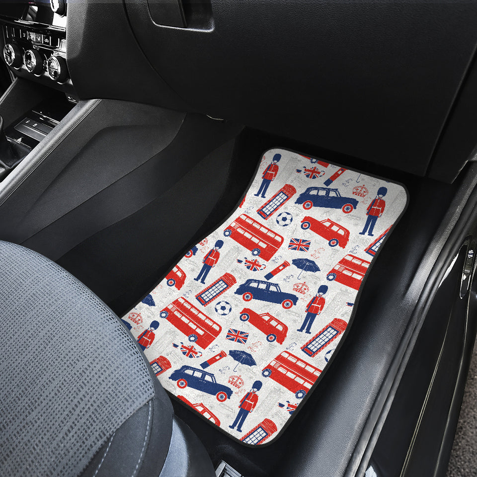 British Pattern Print Design 03 Front and Back Car Mats