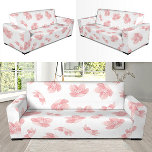 Pink Sakura Cherry Blossom Pattern Sofa Slipcover
